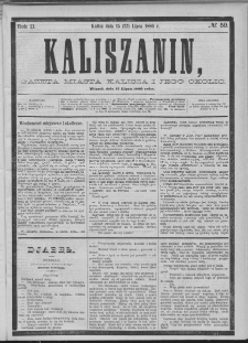 Kaliszanin : gazeta miasta Kalisza i jego okolic