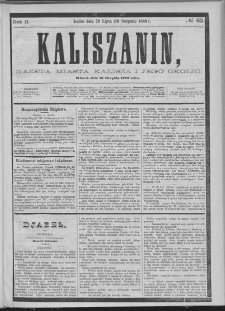 Kaliszanin : gazeta miasta Kalisza i jego okolic
