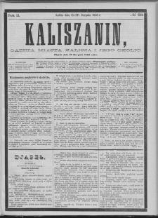 Kaliszanin : gazeta miasta Kalisza i jego okolic