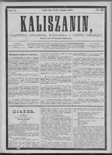 Kaliszanin : gazeta miasta Kalisza i jego okolic