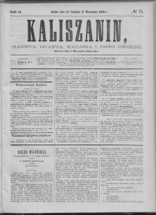 Kaliszanin : gazeta miasta Kalisza i jego okolic