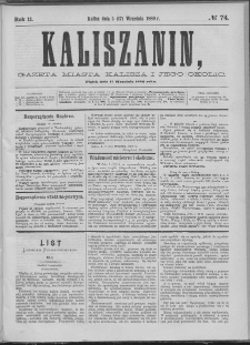 Kaliszanin : gazeta miasta Kalisza i jego okolic
