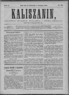 Kaliszanin : gazeta miasta Kalisza i jego okolic