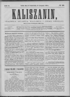 Kaliszanin : gazeta miasta Kalisza i jego okolic