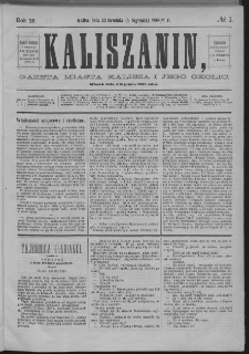 Kaliszanin : gazeta miasta Kalisza i jego okolic