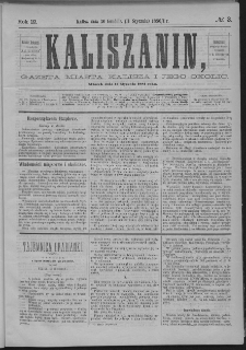 Kaliszanin : gazeta miasta Kalisza i jego okolic