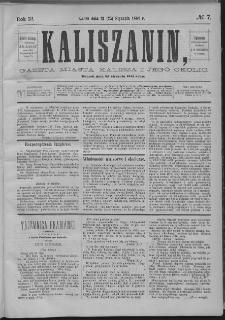 Kaliszanin : gazeta miasta Kalisza i jego okolic