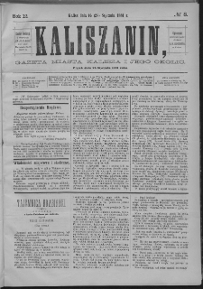 Kaliszanin : gazeta miasta Kalisza i jego okolic