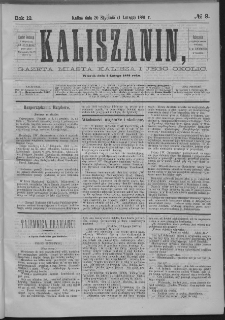 Kaliszanin : gazeta miasta Kalisza i jego okolic