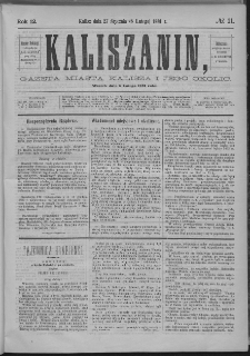 Kaliszanin : gazeta miasta Kalisza i jego okolic