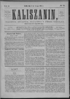 Kaliszanin : gazeta miasta Kalisza i jego okolic