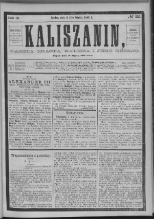 Kaliszanin : gazeta miasta Kalisza i jego okolic