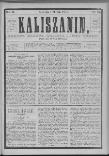 Kaliszanin : gazeta miasta Kalisza i jego okolic