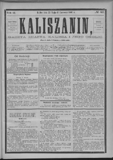 Kaliszanin : gazeta miasta Kalisza i jego okolic