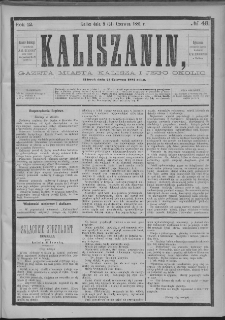 Kaliszanin : gazeta miasta Kalisza i jego okolic