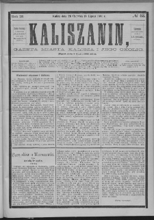 Kaliszanin : gazeta miasta Kalisza i jego okolic