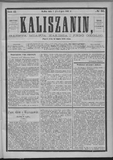 Kaliszanin : gazeta miasta Kalisza i jego okolic