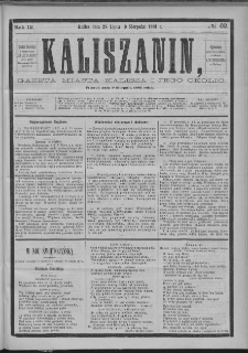 Kaliszanin : gazeta miasta Kalisza i jego okolic