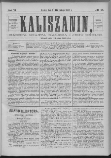 Kaliszanin : gazeta miasta Kalisza i jego okolic