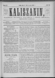 Kaliszanin : gazeta miasta Kalisza i jego okolic