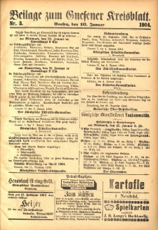 Beilage zum Gnesener Kreisblatt 1904.01.10 Nr3