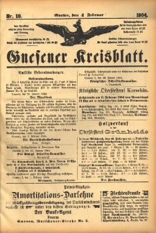 Gnesener Kreisblatt 1904.02.04 Nr10