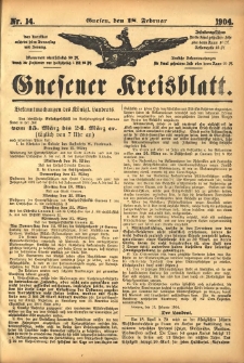 Gnesener Kreisblatt 1904.02.18 Nr14