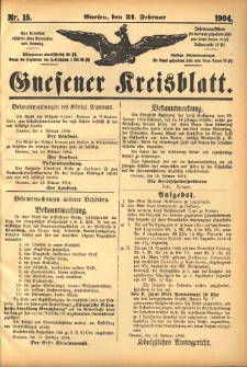 Gnesener Kreisblatt 1904.02.21 Nr15