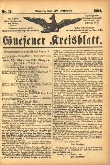 Gnesener Kreisblatt 1904.02.28 Nr17