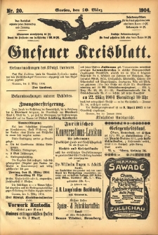 Gnesener Kreisblatt 1904.03.10 Nr20