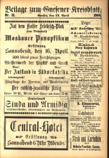 Beilage zum Gnesener Kreisblatt 1904.04.17 Nr31