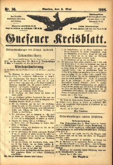 Gnesener Kreisblatt 1904.05.05 Nr36