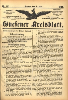 Gnesener Kreisblatt 1904.05.08 Nr37