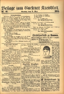 Beilage zum Gnesener Kreisblatt 1904.05.08 Nr37