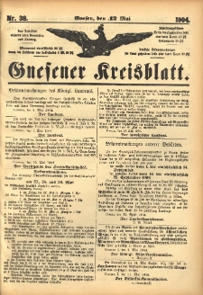 Gnesener Kreisblatt 1904.05.12 Nr38