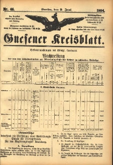 Gnesener Kreisblatt 1904.06.09 Nr46