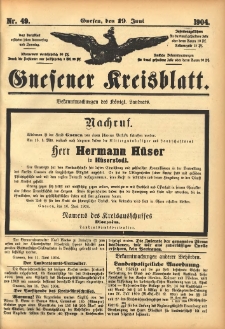 Gnesener Kreisblatt 1904.06.19 Nr49