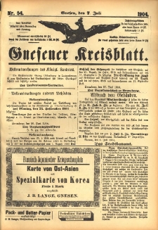 Gnesener Kreisblatt 1904.07.07 Nr54