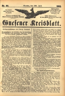 Gnesener Kreisblatt 1904.07.28 Nr60