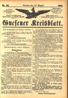 Gnesener Kreisblatt 1904.08.11 Nr64