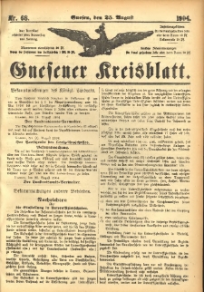 Gnesener Kreisblatt 1904.08.25 Nr68
