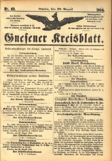 Gnesener Kreisblatt 1904.08.28 Nr69