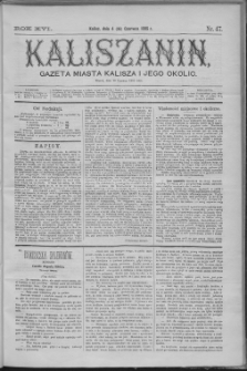 Kaliszanin : gazeta miasta Kalisza i jego okolic