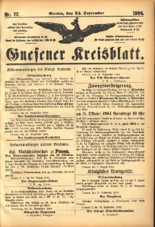 Gnesener Kreisblatt 1904.09.25 Nr77