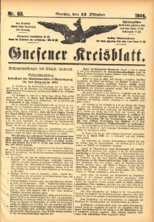 Gnesener Kreisblatt 1904.10.13 Nr82