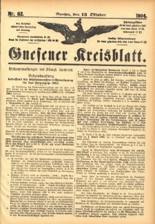 Gnesener Kreisblatt 1904.10.13 Nr82