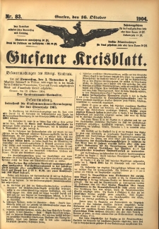 Gnesener Kreisblatt 1904.10.16 Nr83