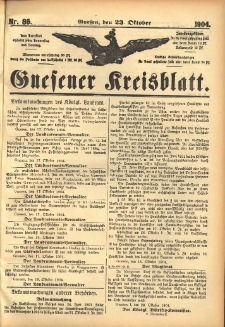 Gnesener Kreisblatt 1904.10.23 Nr85