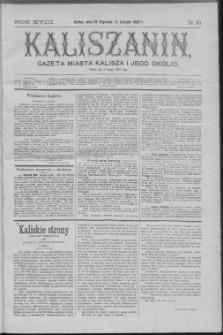 Kaliszanin : gazeta miasta Kalisza i jego okolic