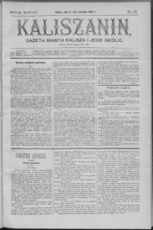 Kaliszanin : gazeta miasta Kalisza i jego okolic